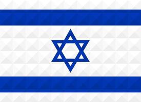 Artistic flag of Israel with geometric wave concept art design