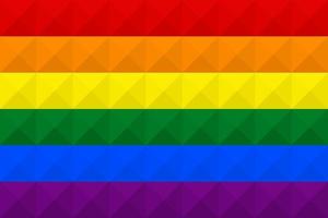Artistic Pride flag with geometric wave concept art design vector