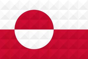 Artistic flag of Greenland with geometric wave concept art design vector