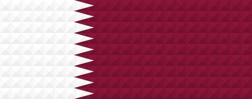 Artistic flag of Qatar with geometric wave concept art design