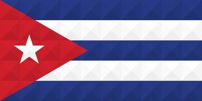 Artistic flag of Cuba with geometric wave concept art design