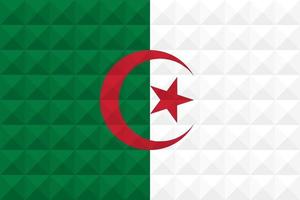 Artistic flag of Algeria with geometric wave concept art design