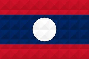 Artistic flag of Laos with geometric wave concept art design vector