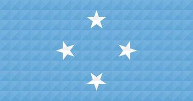 bandera artística de los estados federados de micronesia con diseño de arte de concepto de onda geométrica vector