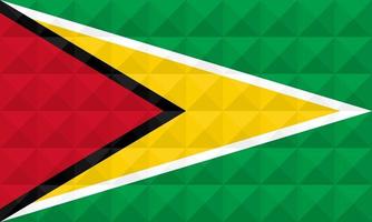 Artistic flag of Guyana with geometric wave concept art design