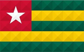 bandera artística de togo con diseño de arte de concepto de onda geométrica vector