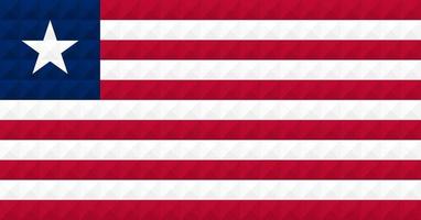 Artistic flag of Liberia with geometric wave concept art design vector