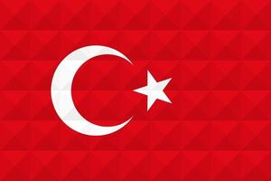 Artistic flag of Turkey with geometric wave concept art design vector