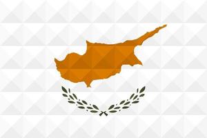 Artistic flag of Cyprus with geometric wave concept art design