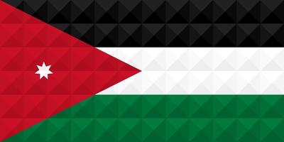 Artistic flag of Jordan with geometric wave concept art design vector