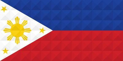 Artistic flag of Philippines with geometric wave concept art design vector