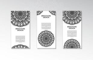 Brochure or poster with mandala vector