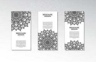 Brochure or poster with mandala vector