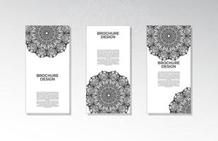 Brochure or poster with mandala vector