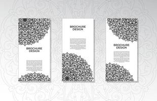 Brochure or poster with mandala vector