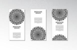 Brochure or poster with mandala vector