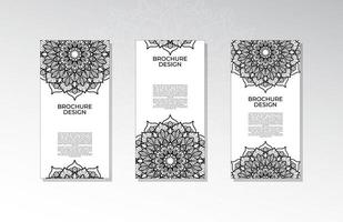 Brochure or poster with mandala vector