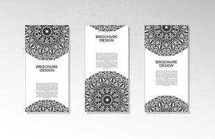 Brochure or poster with mandala vector