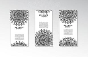 Brochure or poster with mandala vector