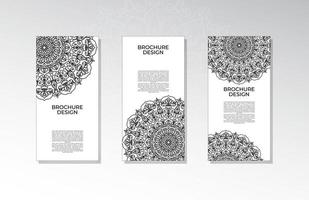 folleto o cartel con mandala vector