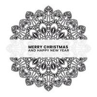 merry christmas and happy new year with mandala vector