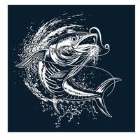 Ilustración de vector de diseño de logotipo de pesca