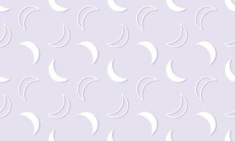 Luna de patrones sin fisuras sobre un lindo fondo morado claro para imprimir en papel, tela, textil o papel tapiz web. ilustración vectorial vector