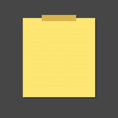 yellow sticky notes on black background. for journal or memo decoration. vector illustration. social media post frame