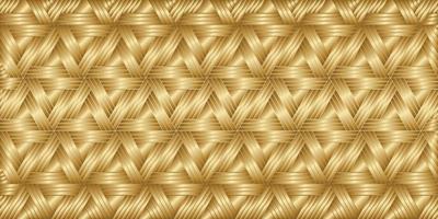 Geometric pattern with weave stripes gold background vector