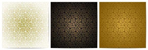 Geometric pattern with polygonal shape and triangle gold lines vector