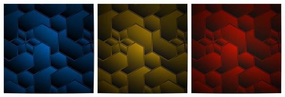 Geometric pattern dark background with polygonal shape vector