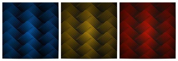 Geometric background with waves pattern dark background vector