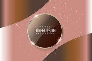 Luxury brown and pink background with shiny label design element vector