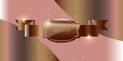 Luxury pink background with shiny label design element vector