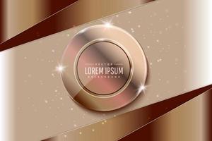 Luxury brown and pink background with shiny label design element vector