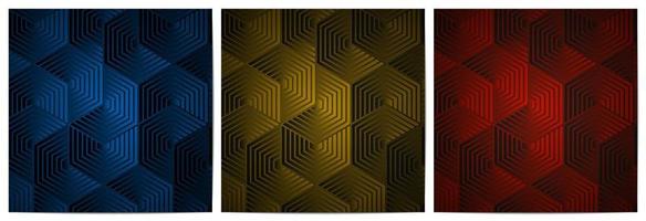 Geometric pattern with polygonal shape overlapping vector