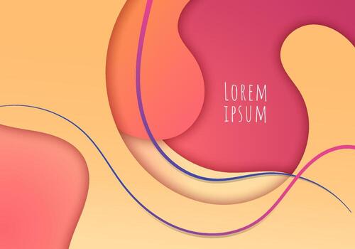 Abstract dynamic 3D gradient color wave shape background and texture vector