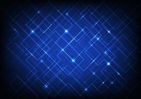 Abstract blue line grid pattern with light on dark blue background modern technology digital concept vector