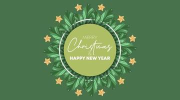 feliz navidad y próspero año nuevo vector de ilustración de tarjeta de felicitación