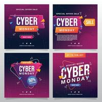 Venta de Cyber Monday Publicación de Instagram - rev1 vector