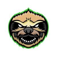 sloth head mascot vector