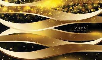 Luxury gold abstract futuristic modern background bokeh gold background vector