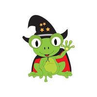 cute frog animal cartoon vector