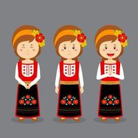 Bulgarian Character with Various Expression vector