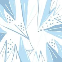 Vector winter background with abstract ice shards and bubble shapes.