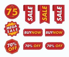 Sale offer badges collection vector template