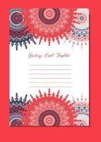 Mandala vintage template card vector