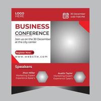 Business Conference Social Media post Template Design vector