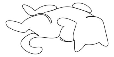 Continuous lines. Minimal cats. vector