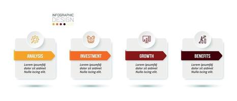 Business concept infographic template with option. vector